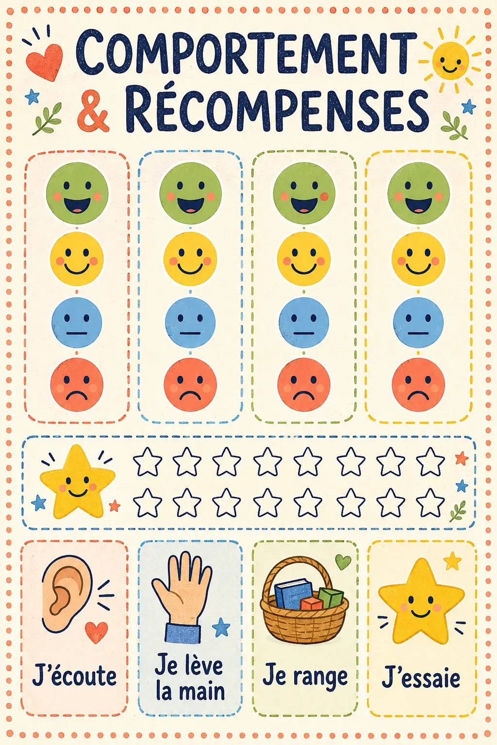 Affichage imprimable Coins jeux pour la maternelle.